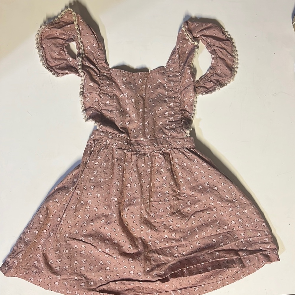 Jamie Kay size 3 muted pink rose pinafore dress